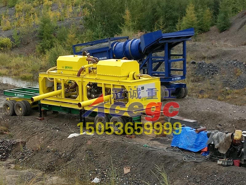 出口俄罗斯的移动式淘金车沙金设备