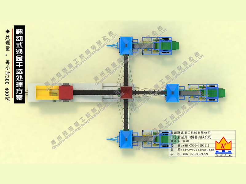 移动式干选淘金设备